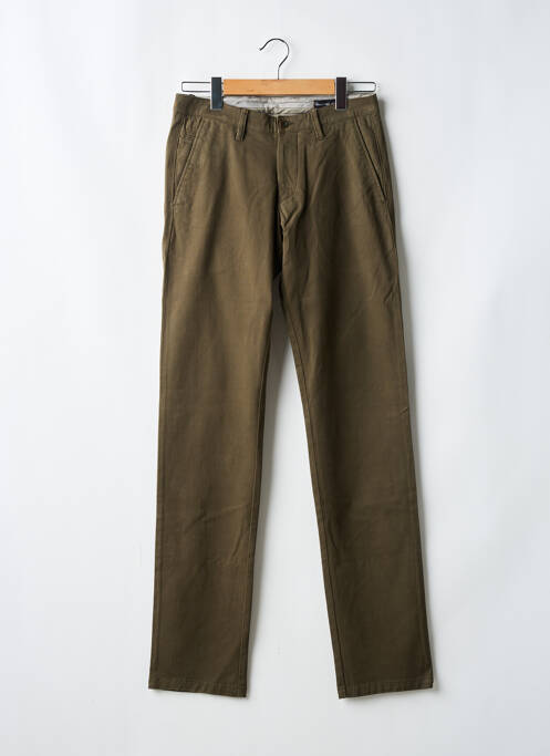 Pantalon chino tissage popeline taille normale vert TERRITOIRE D'HOMME homme