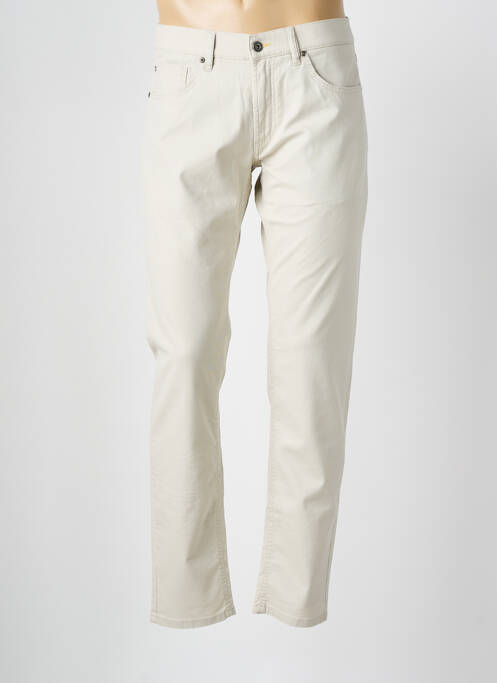 Jeans coupe slim beige TERRITOIRE D'HOMME pour homme