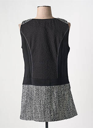 Robe courte sans manche sans manche noir ARELINE femme