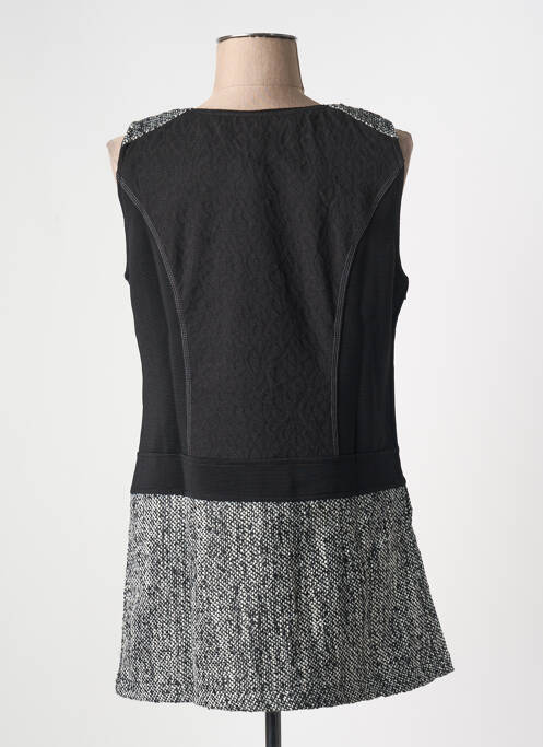 Robe courte sans manche sans manche noir ARELINE femme