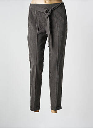 Pantalon 7/8 taille haute taille haute gris GRACE & MILA femme
