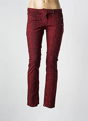 Pantalon slim poches rouge MAISON SCOTCH femme