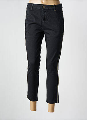 Pantalon 7/8 fermeture zippée sous rabat boutonné noir RED LEGEND femme