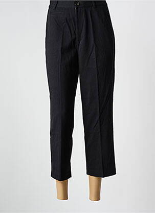 Pantalon 7/8 fermeture zippée sous rabat boutonné noir SEE U SOON femme