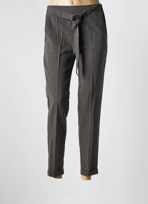 Pantalon 7/8 taille haute taille haute gris GRACE & MILA femme