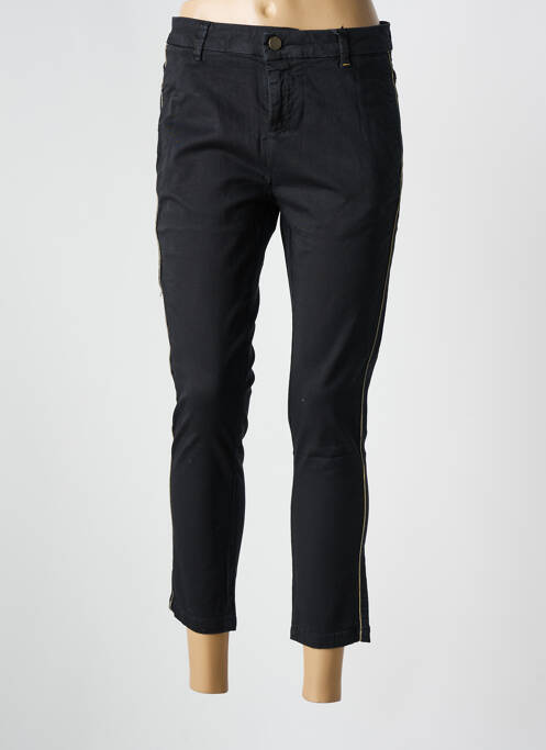Pantalon 7/8 fermeture zippée sous rabat boutonné noir RED LEGEND femme