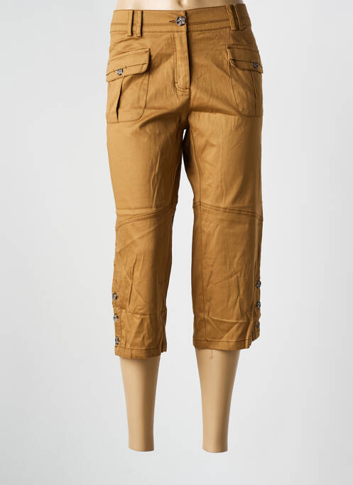 Pantacourt coupe droite beige MY COLLECTION femme