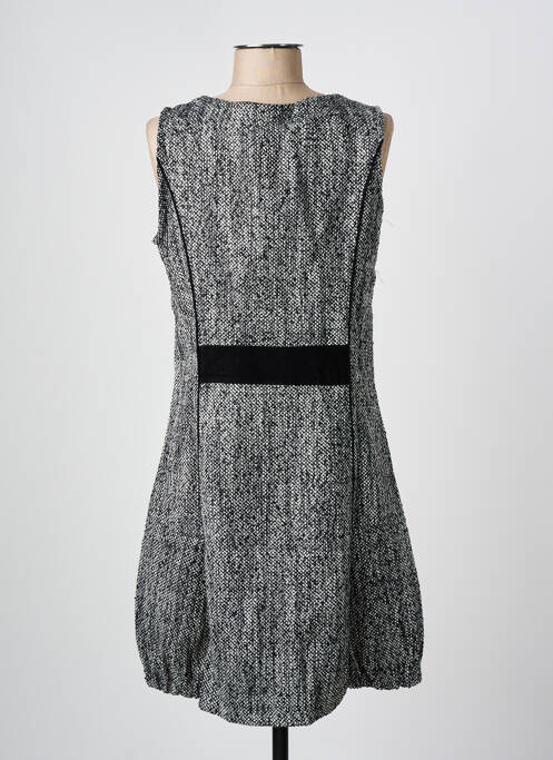 Robe mi-longue sans manche sans manche noir ARELINE femme