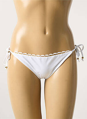 Bas de maillot de bain stretch bikini blanc VERDISSIMA femme