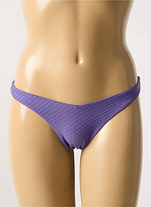 Bas de maillot de bain effet matière satinée violet VERDISSIMA femme