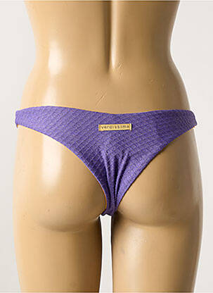 Bas de maillot de bain effet matière satinée violet VERDISSIMA femme