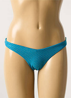 Bas de maillot de bain effet matière satinée bleu VERDISSIMA femme