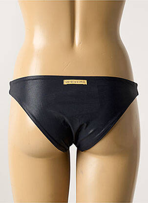 Bas de maillot de bain effet matière satinée noir VERDISSIMA femme