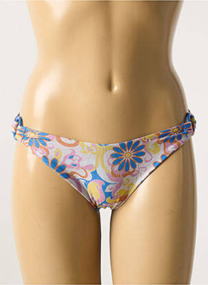 Bas de maillot de bain imprimé fleurs bleu VERDISSIMA femme