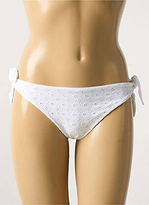 Bas de maillot de bain stretch bikini blanc VERDISSIMA femme