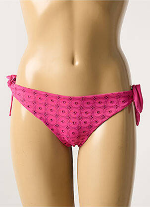 Bas de maillot de bain stretch bikini rose VERDISSIMA femme