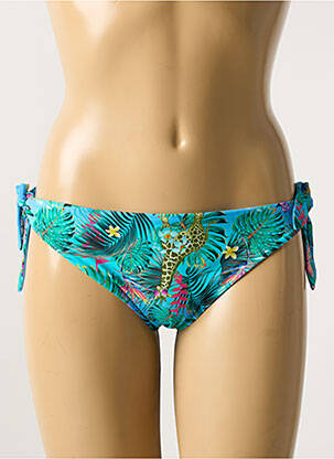 Bas de maillot de bain imprimé fantaisie bikini bleu VERDISSIMA femme