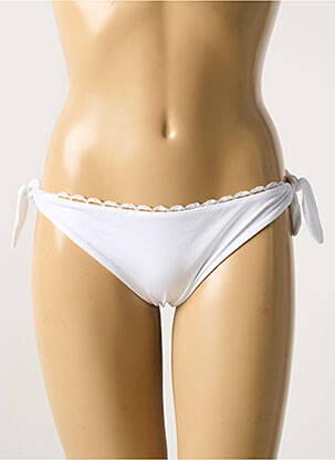 Bas de maillot de bain stretch bikini blanc VERDISSIMA femme