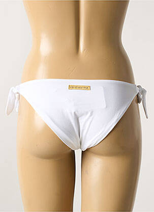 Bas de maillot de bain stretch bikini blanc VERDISSIMA femme