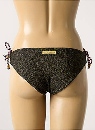 Bas de maillot de bain effet matière satinée noir VERDISSIMA femme