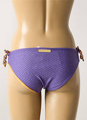 Bas de maillot de bain effet matière satinée violet VERDISSIMA femme