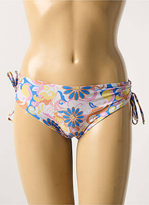 Bas de maillot de bain imprimé fleurs bleu VERDISSIMA femme