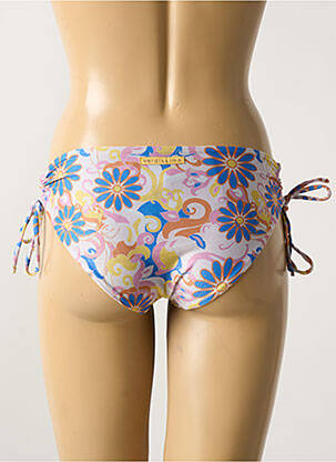 Bas de maillot de bain imprimé fleurs bleu VERDISSIMA femme