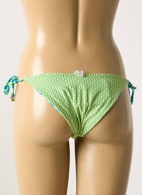 Bas de maillot de bain imprimé fantaisie bikini vert VERDISSIMA femme