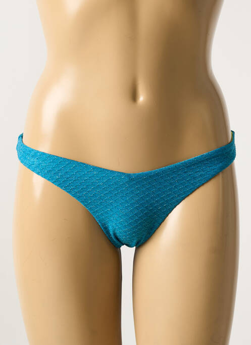 Bas de maillot de bain effet matière satinée bleu VERDISSIMA femme