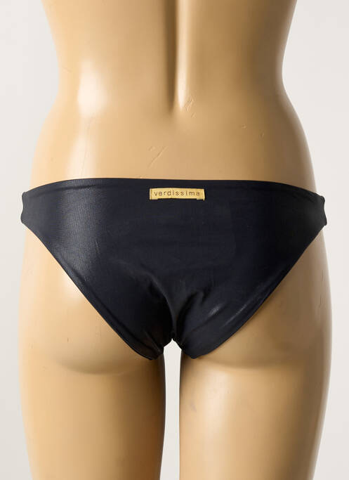 Bas de maillot de bain effet matière satinée noir VERDISSIMA femme
