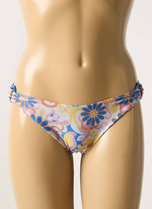 Bas de maillot de bain imprimé fleurs bleu VERDISSIMA femme