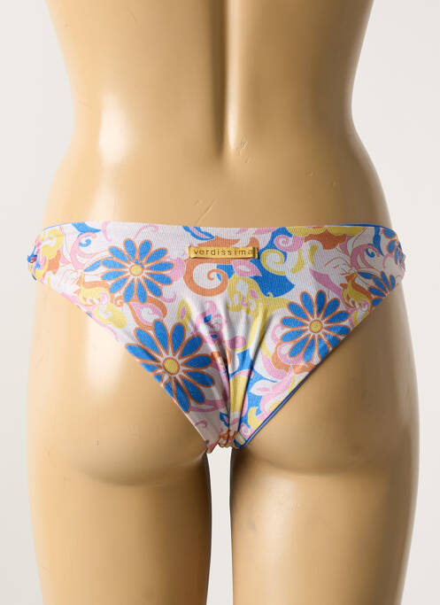 Bas de maillot de bain imprimé fleurs bleu VERDISSIMA femme