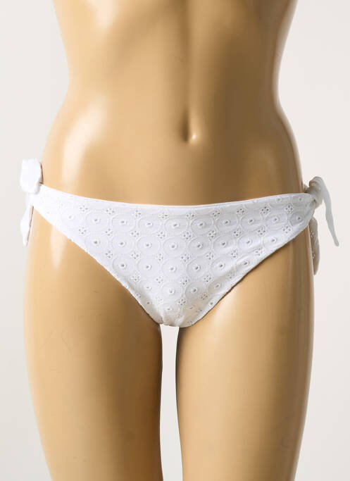 Bas de maillot de bain stretch bikini blanc VERDISSIMA femme