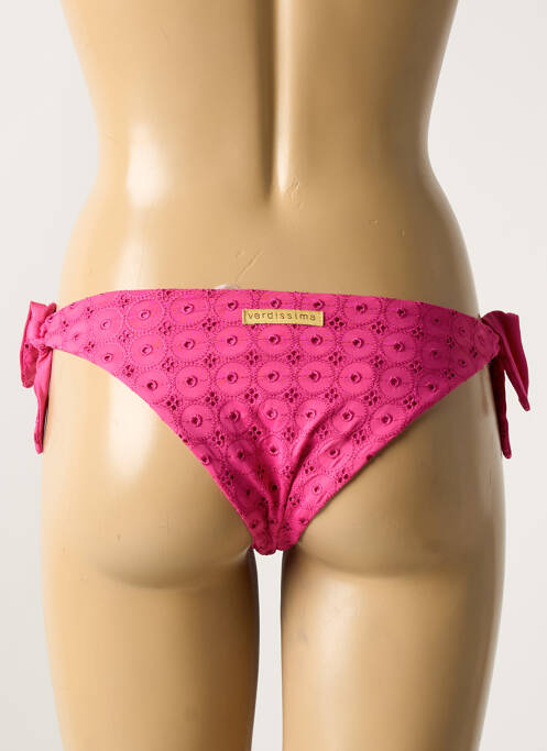 Bas de maillot de bain stretch bikini rose VERDISSIMA femme