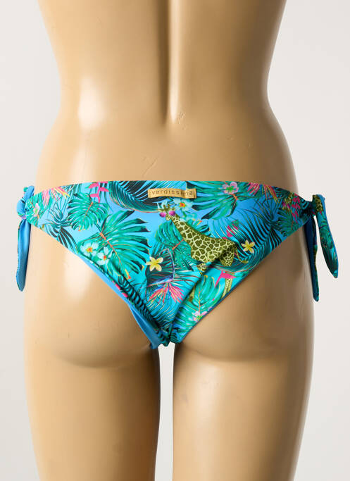 Bas de maillot de bain imprimé fantaisie bikini bleu VERDISSIMA femme