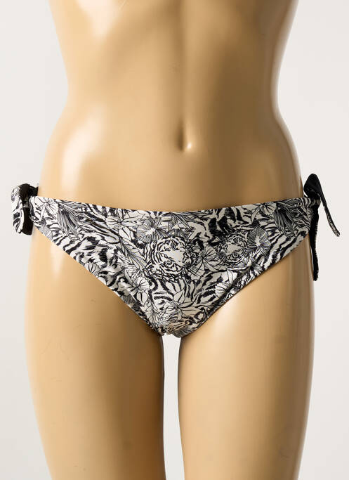 Bas de maillot de bain imprimé fantaisie bikini noir VERDISSIMA femme