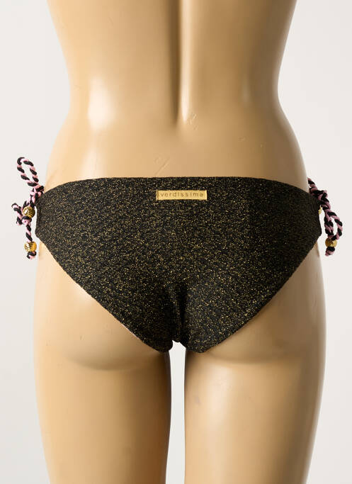 Bas de maillot de bain effet matière satinée noir VERDISSIMA femme
