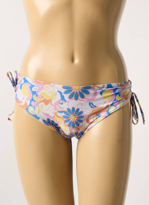 Bas de maillot de bain imprimé fleurs bleu VERDISSIMA femme