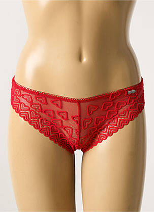 Culotte tissage dentelle rouge VERDISSIMA femme
