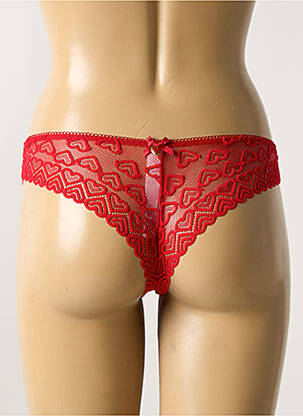Culotte tissage dentelle rouge VERDISSIMA femme