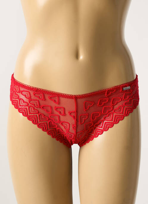 Culotte tissage dentelle rouge VERDISSIMA femme