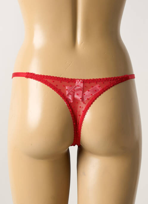 String tissage tissage plumetis rouge VERDISSIMA femme