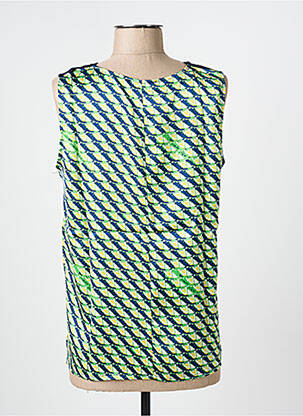Tunique sans manche coupe fluide vert ARELINE femme