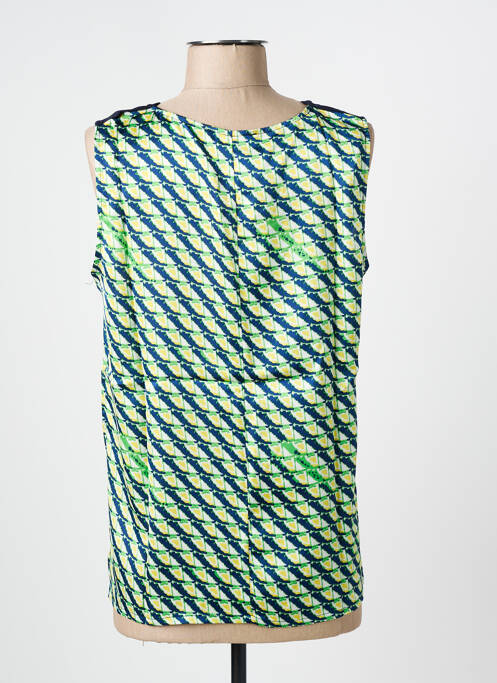 Tunique sans manche coupe fluide vert ARELINE femme
