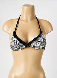 Haut de maillot de bain fermeture liens à nouer haut triangles noir VERDISSIMA femme