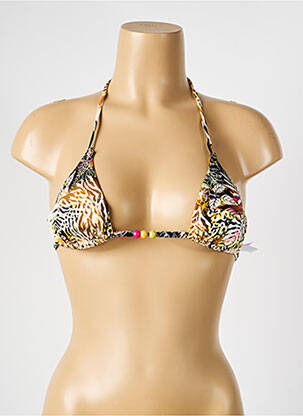 Haut de maillot de bain fermeture liens à nouer haut triangles noir VERDISSIMA femme