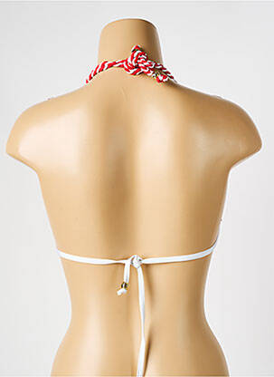 Haut de maillot de bain fermeture liens à nouer haut triangles rouge VERDISSIMA femme