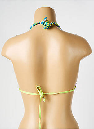 Haut de maillot de bain fermeture liens à nouer haut triangles bleu VERDISSIMA femme
