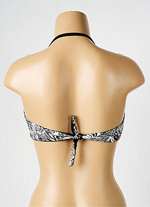 Haut de maillot de bain fermeture liens à nouer haut bandeau noir VERDISSIMA femme