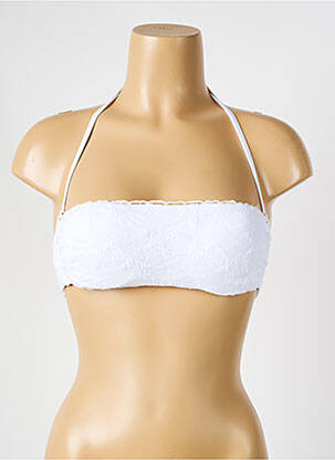 Haut de maillot de bain blanc VERDISSIMA pour femme